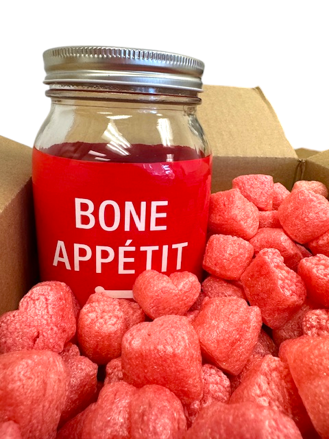 FunPak Packing Peanuts Red Heart Shape MiniPack, .6 cu ft Biodegradable