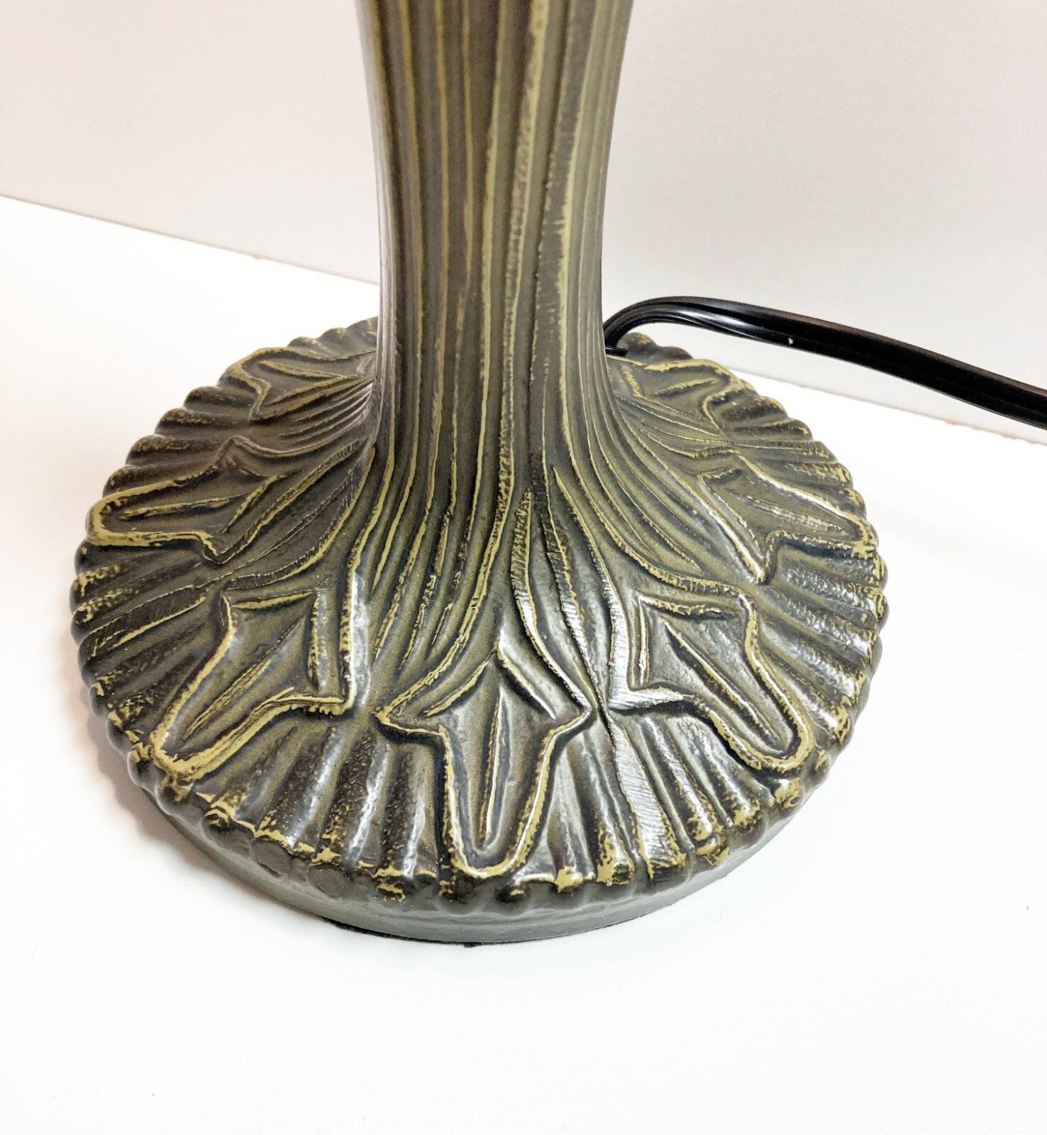 Tiffany Lamp Base-TRADITIONAL Antique Style-Base Only, 1-Light Pull Chain-Bz-16"