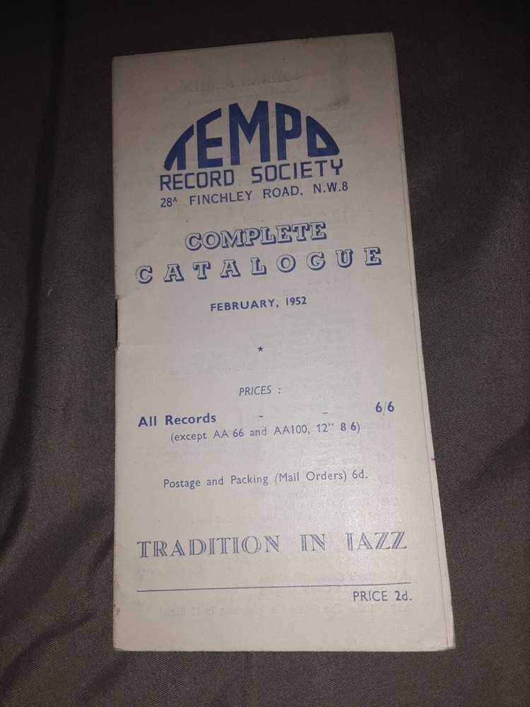 TEMPO Record Society Catalog 1952