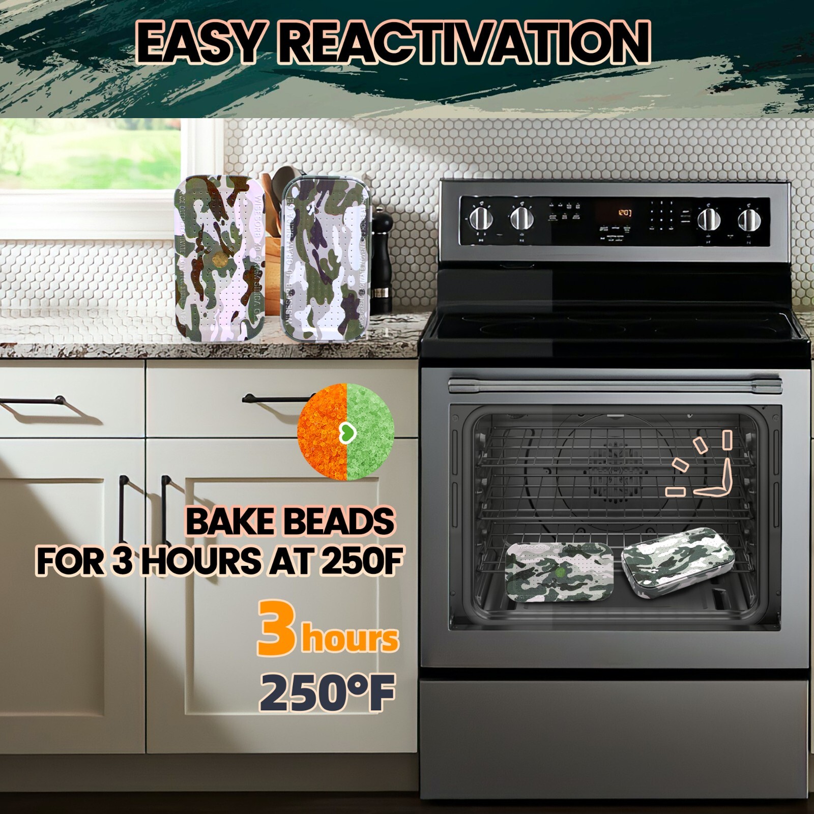 40 Gram Reusable Indicating Desiccant Gun Safe Dehumidifier Silica Gel Canister