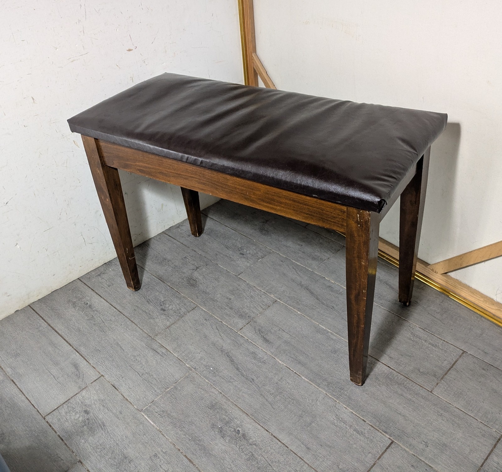 Vintage Manual Arts Furniture MCM Walnut Wood Piano Bench with Lid Storage K78