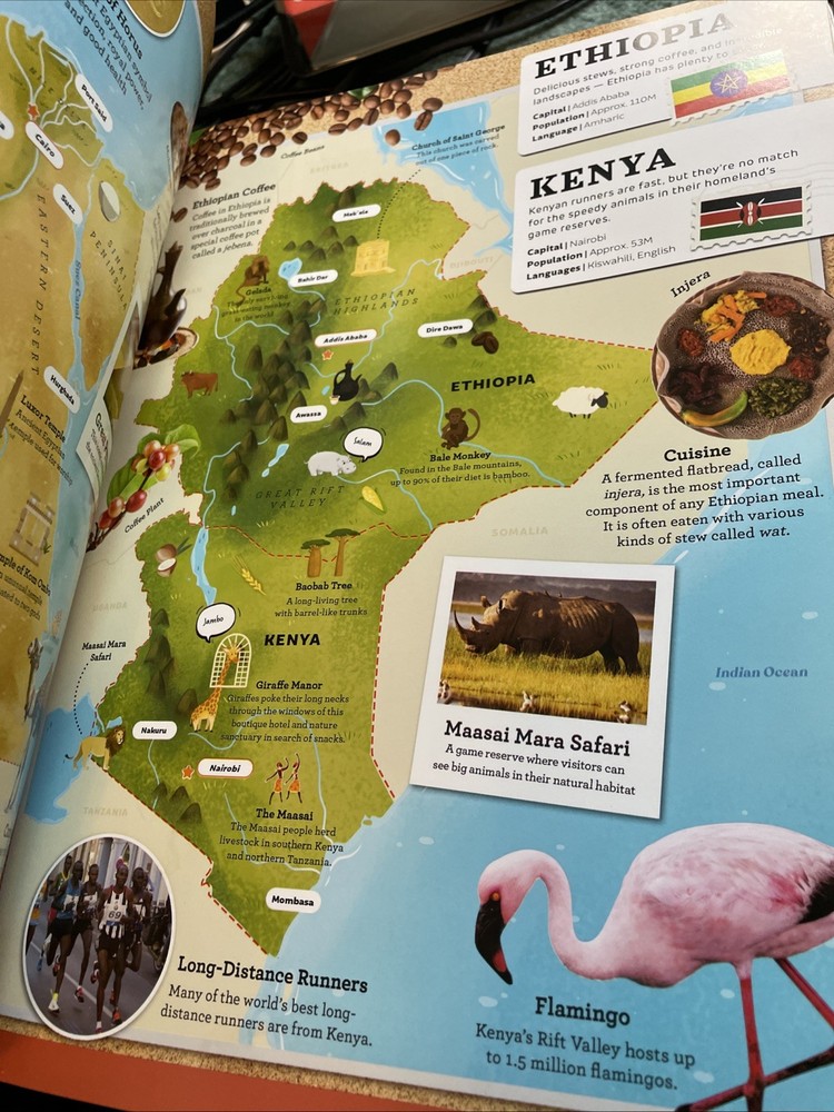 Virtual Reality World Atlas - 112 Page Interactive Atlas with World Scratch Map