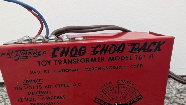 Vintage Pacemaker Choo Choo Pack Model 161 A Train Transformer - Untested