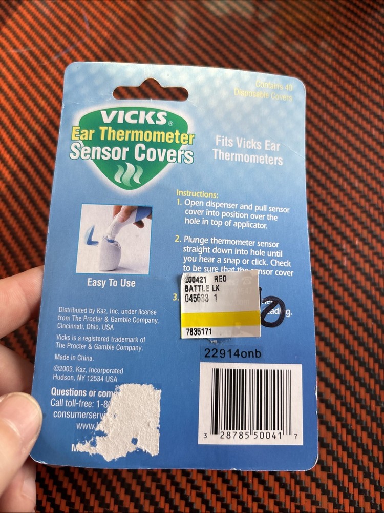 Vicks Ear Thermometer Sensor Probe Covers 40 Count 1 Pack SEALED New