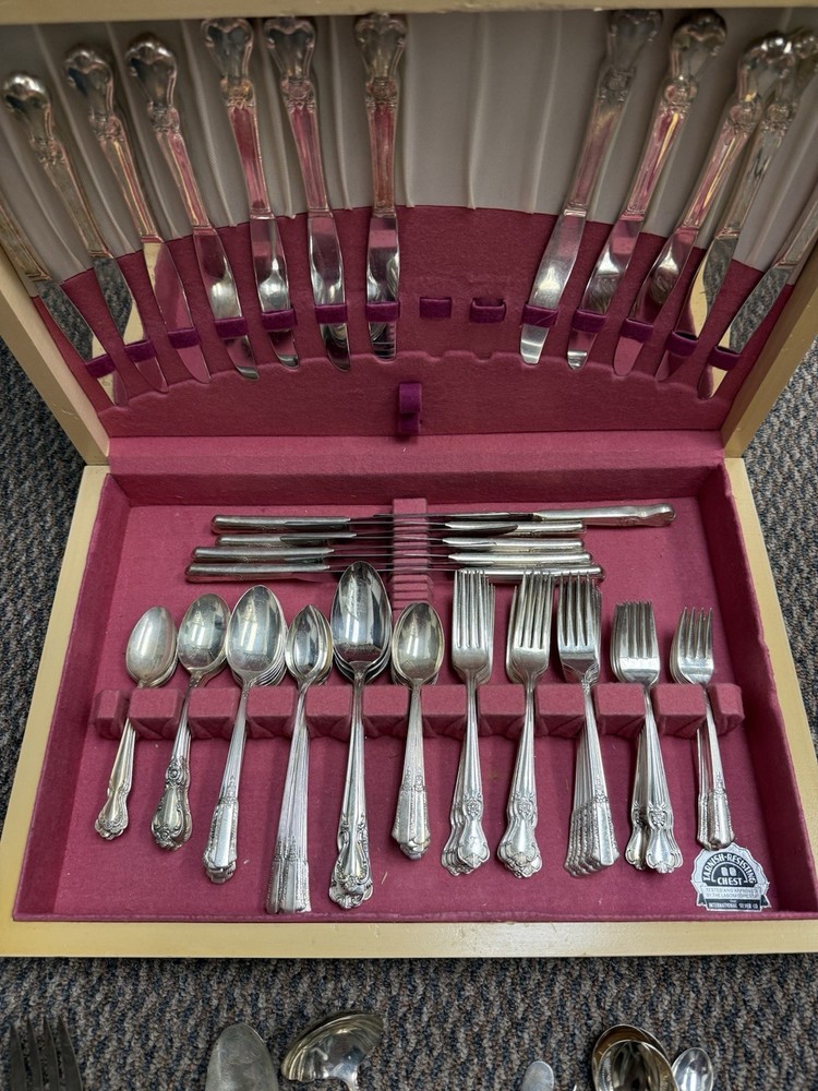 Silver Flatware Set Antique