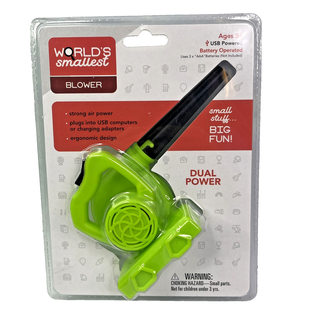 World's Smallest Blower   Real  Working  Tiny Dual Powered Leaf Blower