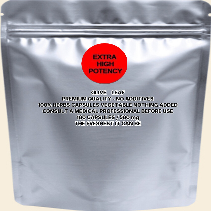 OLIVE LEAF With Absolutely No Additives Ex High Potency 100 Vegetable Capsules