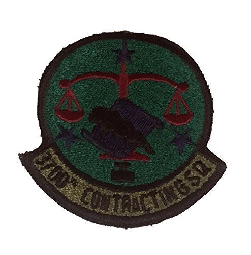 USAF 3700TH CONTRACTING SQUADRON PATCH VETERAN OD GREEN