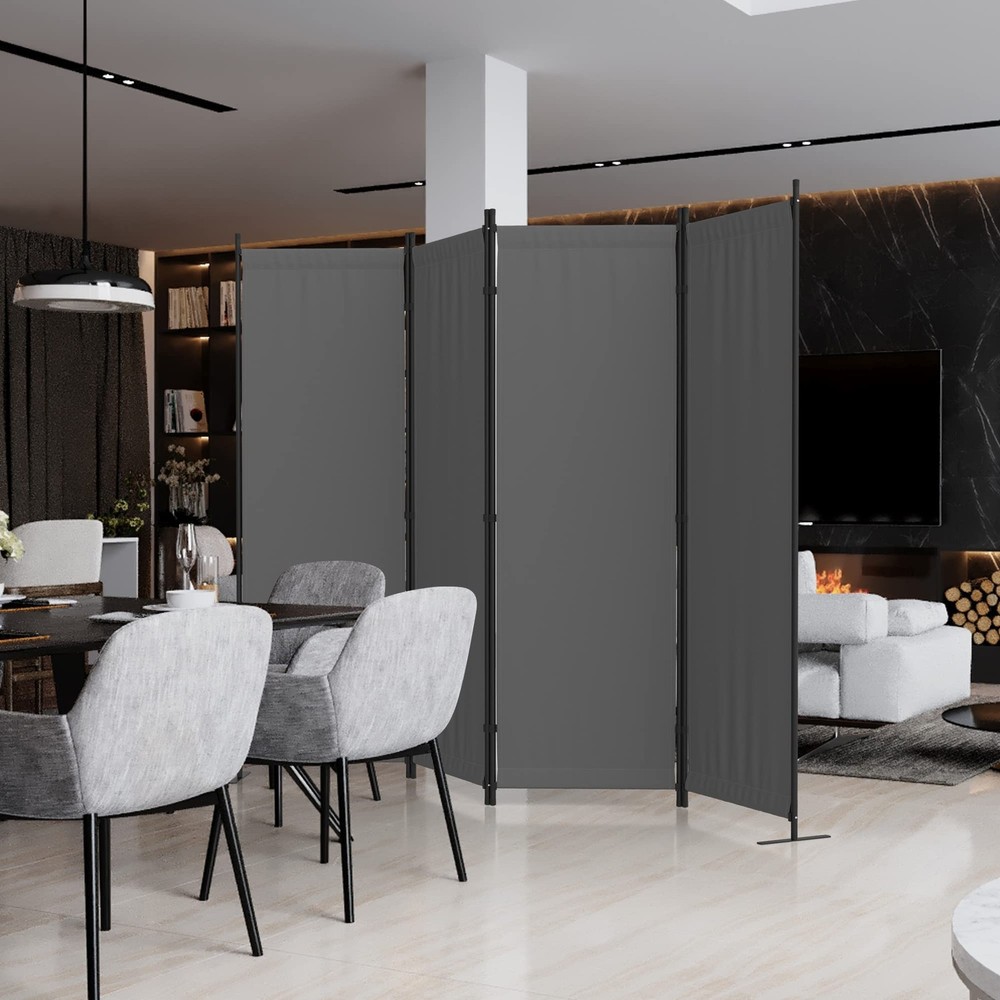 Room Divider, 4 Panel Folding Privacy Screen, 88” Portable Separating with 3 ...