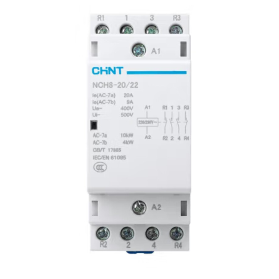CHNT Rail Type Small AC Contactor 220/230V NCH8-20/22