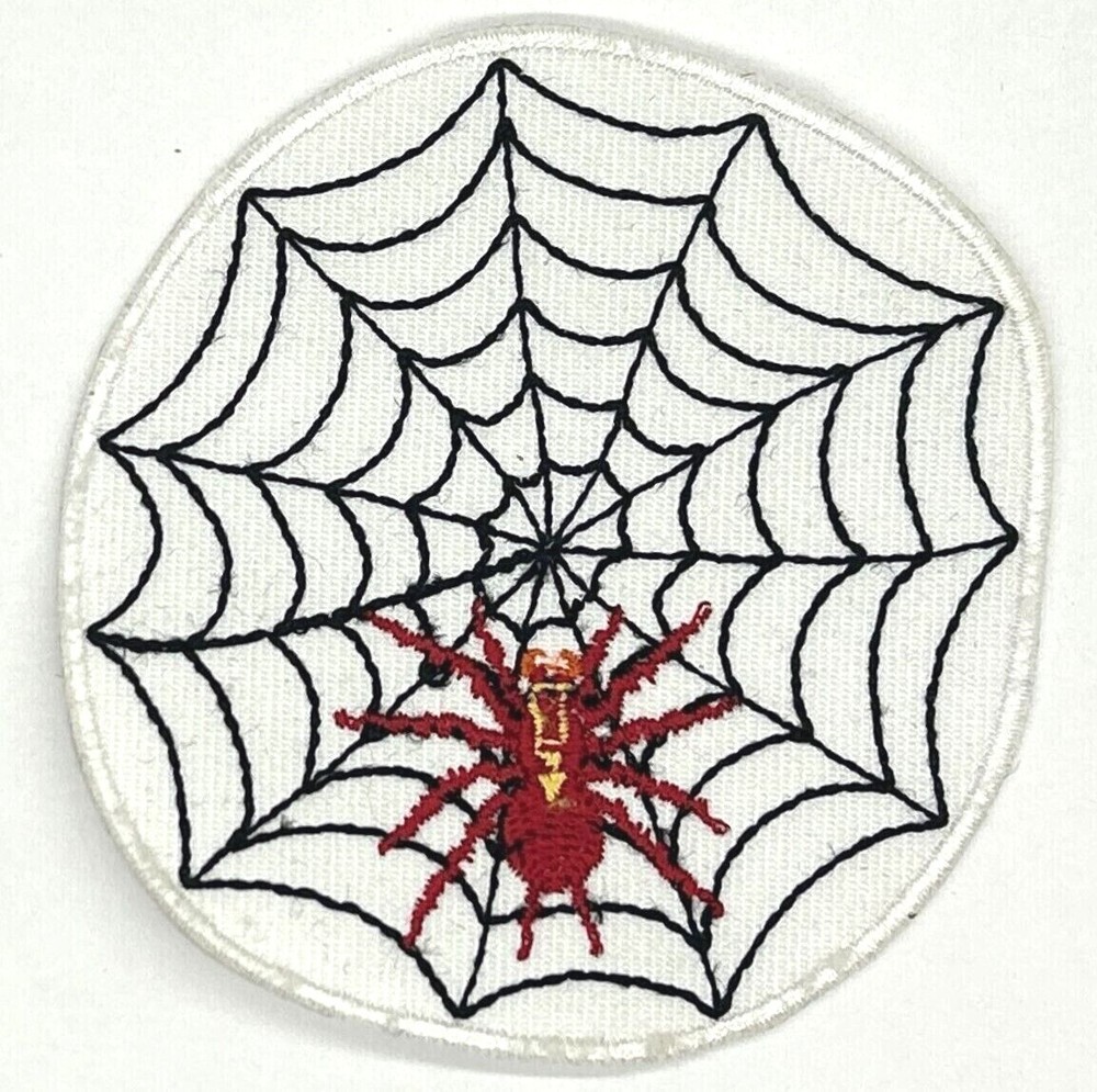 SPIDER WEB MOTORCYCLE VEST EMBROIDERED IRON ON PATCH G-11