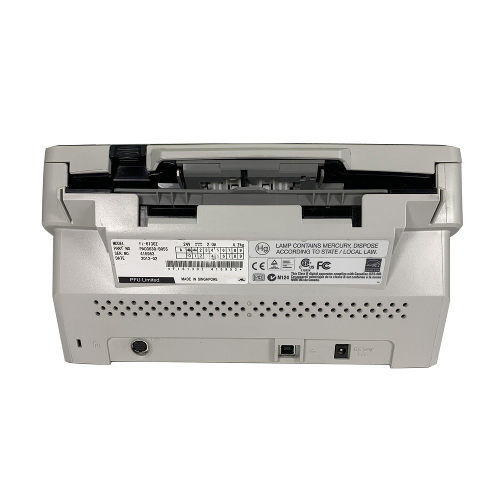 GOOD 🔥 Genuine Fujitsu FI-6130Z Duplex Document Scanner w/Adapter & USB Cable