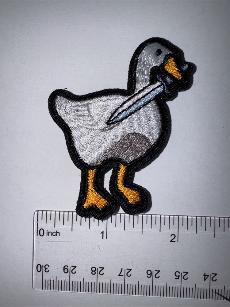 GOOSE WITH KNIFE Morale Patch Hook and Loop Patch