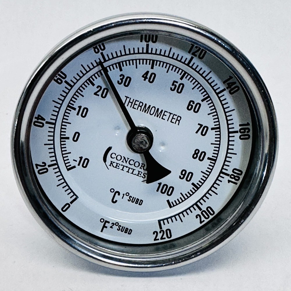 CONCORD KETTLES THERMOMETER 1/2 NPT THREAD POT