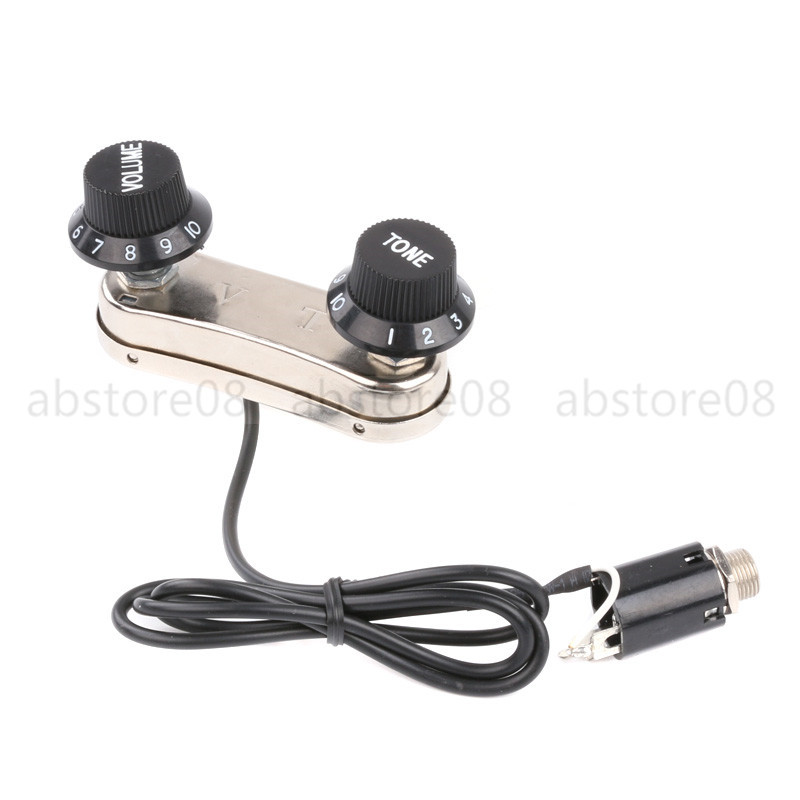 Acoustic Guitar 6-string Volume & Tone Control + Piezo Pickup