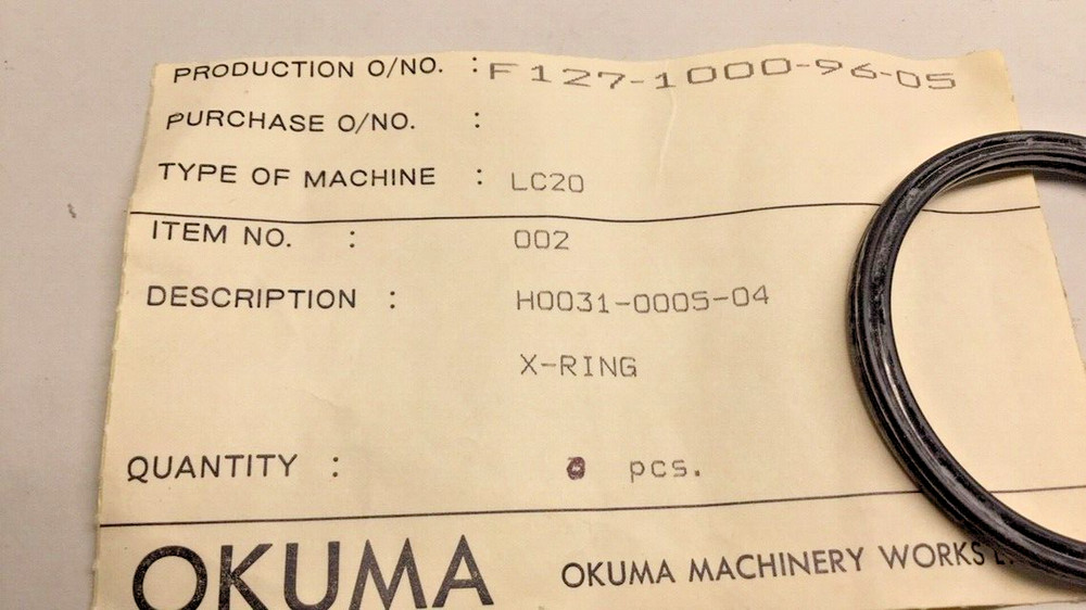 Okuma H0031-0005-04 O-Ring