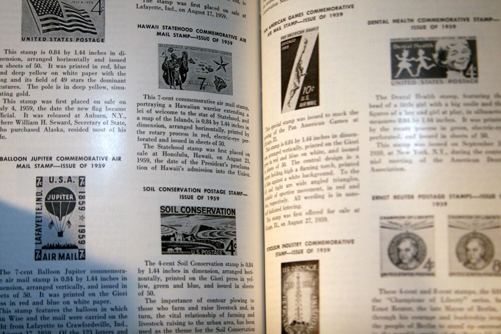 United States Postage Stamps 1847-1967 Vintage Paperback Book