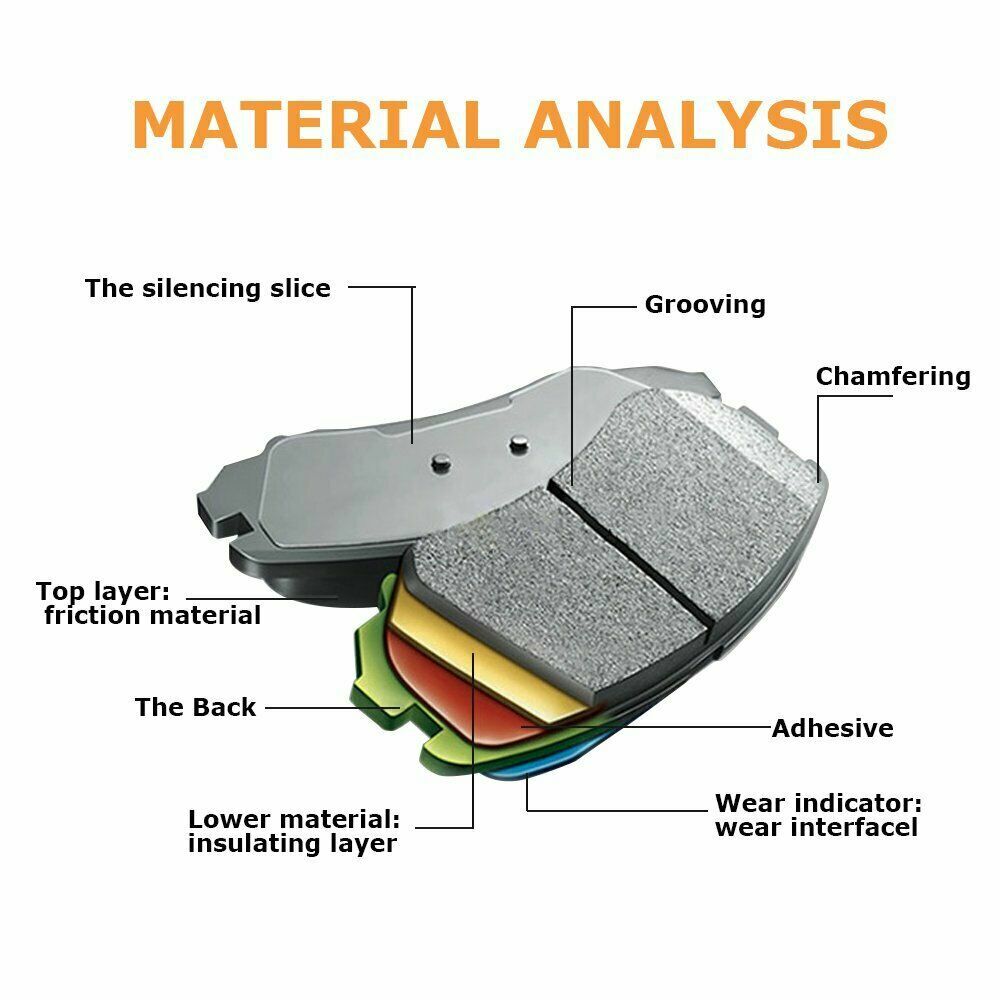 Front & Rear Disc Ceramic Brake Pads Kit for 2003 2004 Dodge Dakota