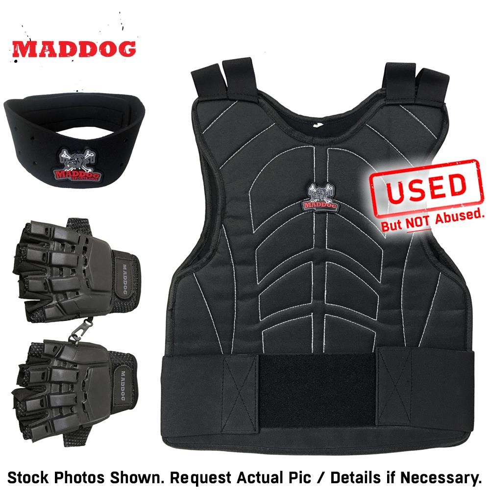 CLEARANCE Maddog Paintball Airsoft Protective Combo Black Small Medium