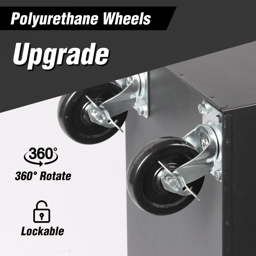 HYCHIKA Rolling Tool Chest with 7-Drawer Tool Box with Wheels Multifunctional To