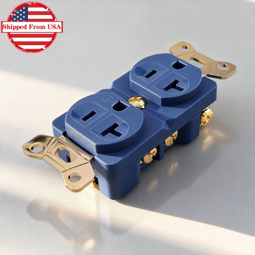 OFC Pure Copper US AC Receptacles Wall Duplex Power Distributor Outlet Socket