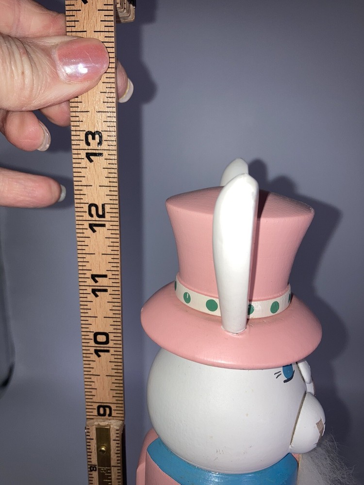 Vintage Erzgebirge Nutcracker Rabbit Bunny With Tag Made in Germany