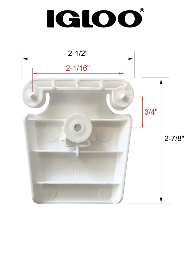 Universal Plastic Latch Closure, White