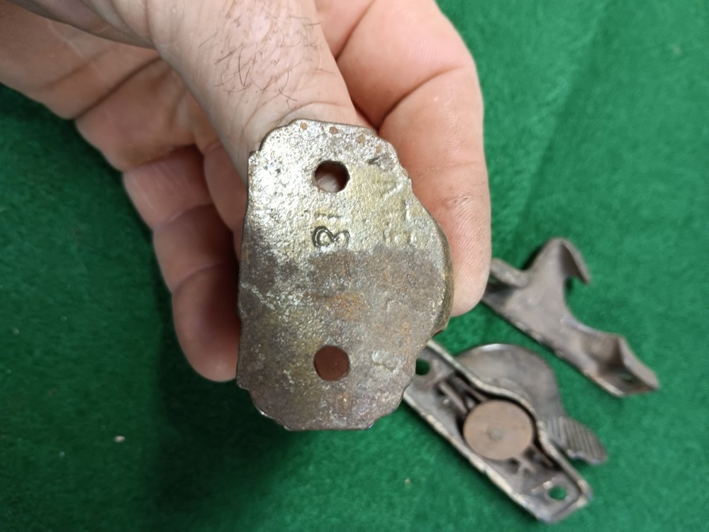 antique cast iron window sash lock and keeper with sash pull 1800's