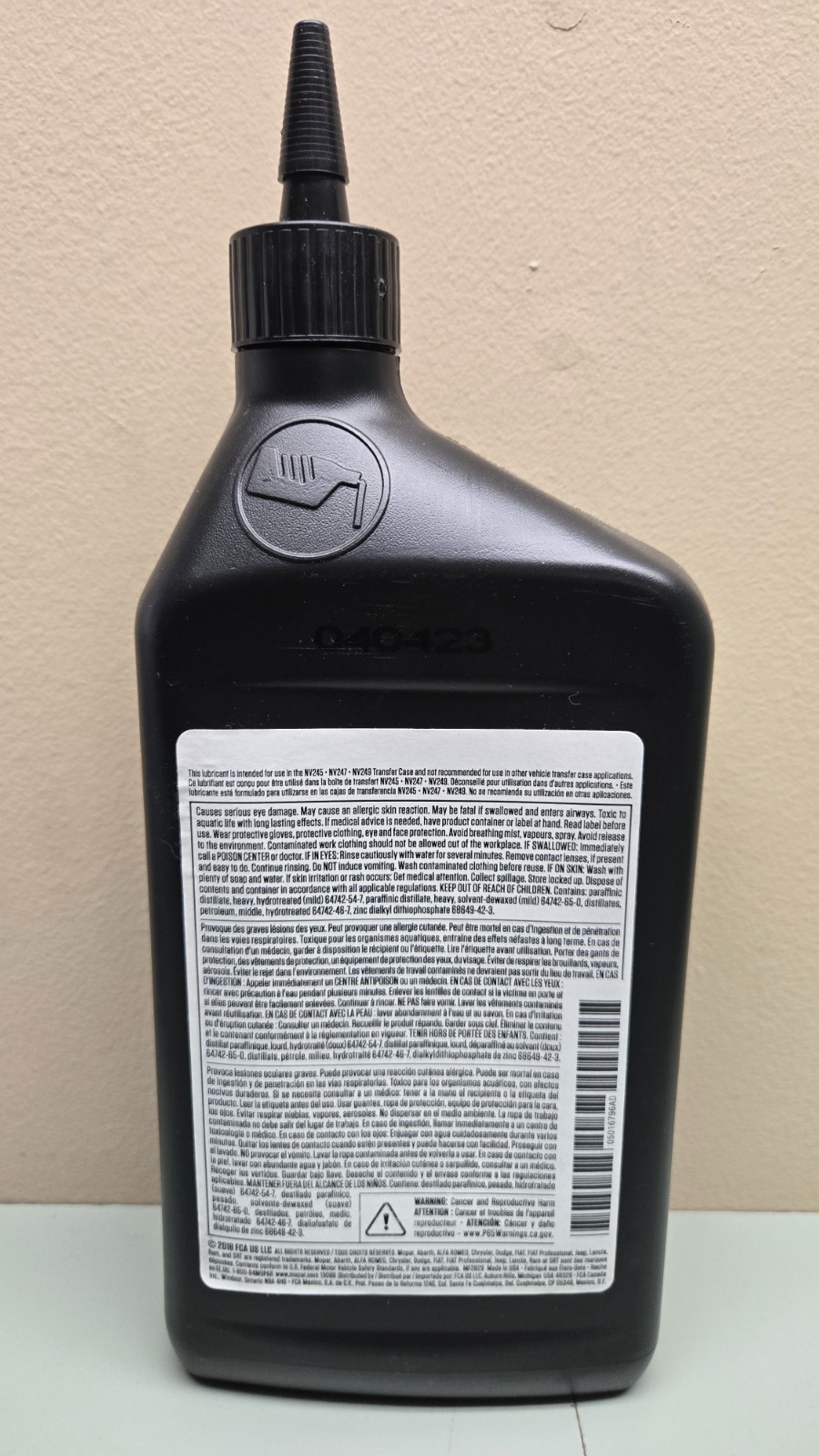 MOPAR 05016796AD NV245 NV247 NV249 Transfer Case Lubricant 1 Quart Chrysler Jeep