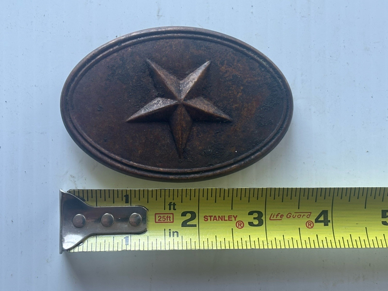 VINTAGE CIVIL WAR CONFEDERATE TEXAS BELT BUCKLE. EARLY REPRODUCTION