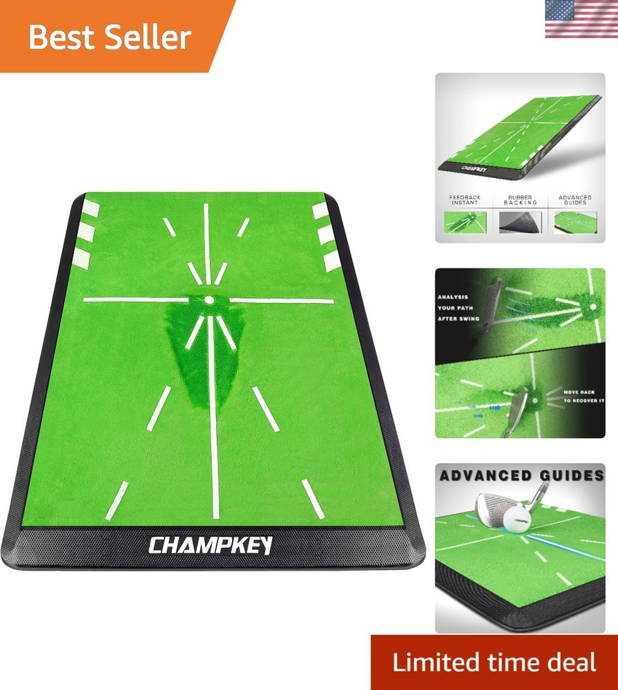 Foldable Golf Hitting Mat – 13"x17" with Path Feedback for Skill Improvement