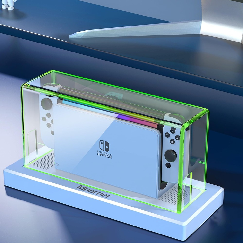 Dust cover with base, transparent Switch protective case, Scratch dust resistant