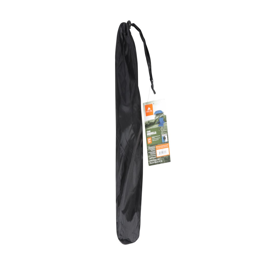 Ozark Trail Chair Umbrella with Clamp, Black, Large 42"X42"