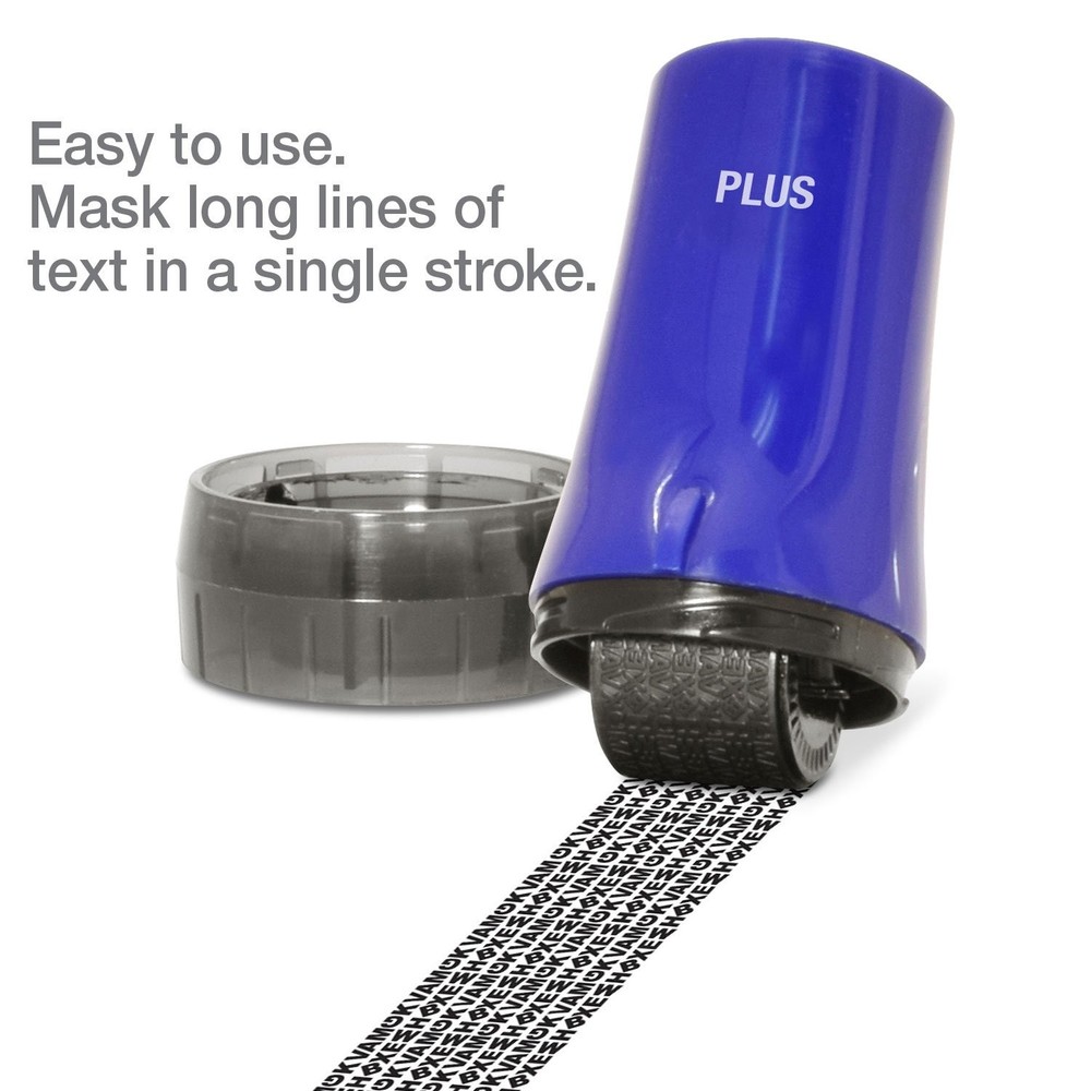 Identity Theft Prevention Security Stamp Advanced Roller 2.0 Blue