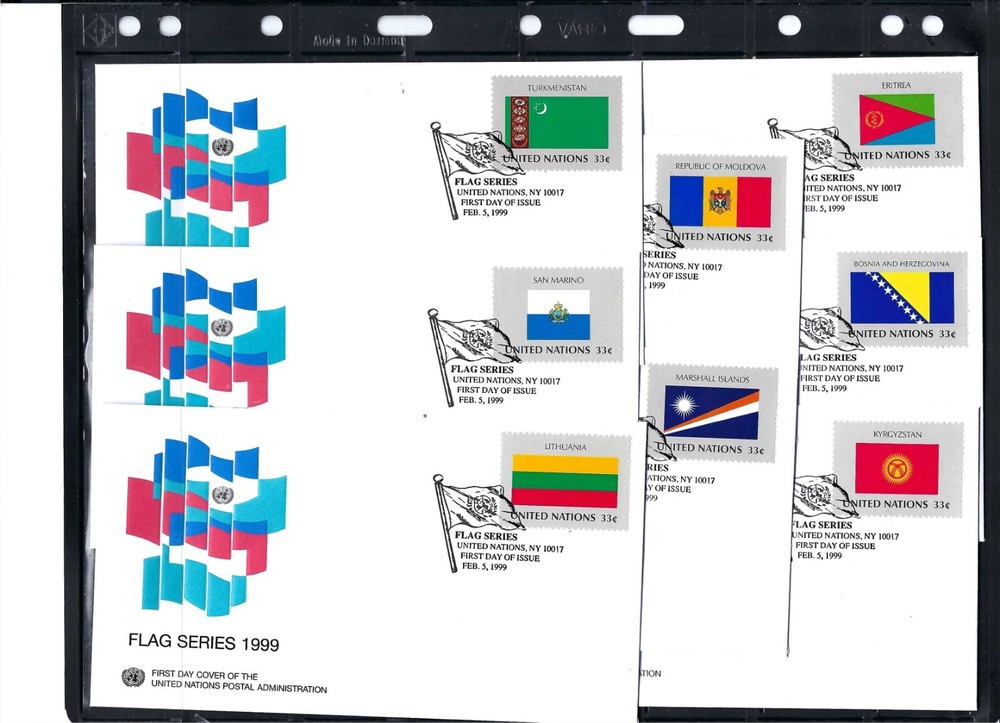 1999 Flag FDC's - UNPA Fresh - (FLAWLESS) (880)