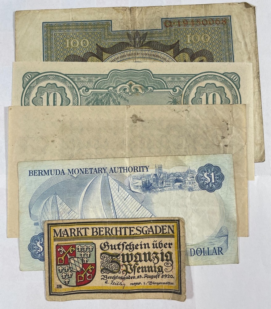Mixed older foreign currency (#894) 15 diff. pcs.