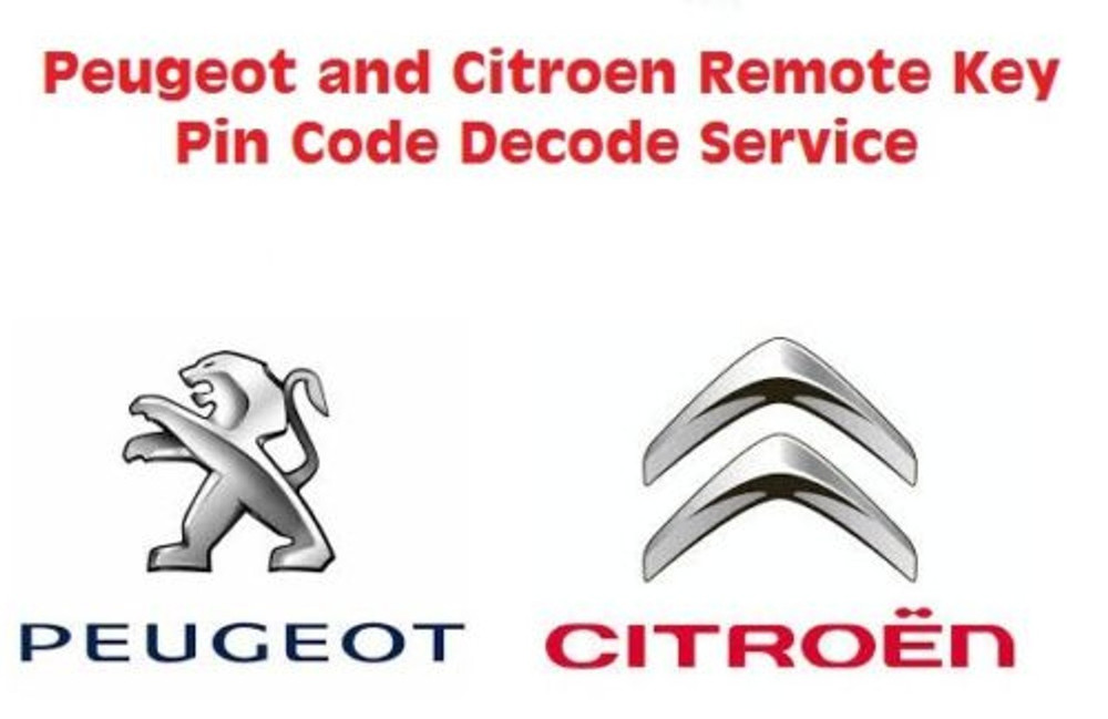 PSA Peugeot Citroen SERVICE SERVICE security code pin code key cut keycut