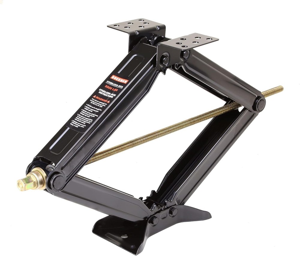 Camper Trailer Stabilizer Leveling Scissor Jacks w/Socket & Level 24" 5000lbs