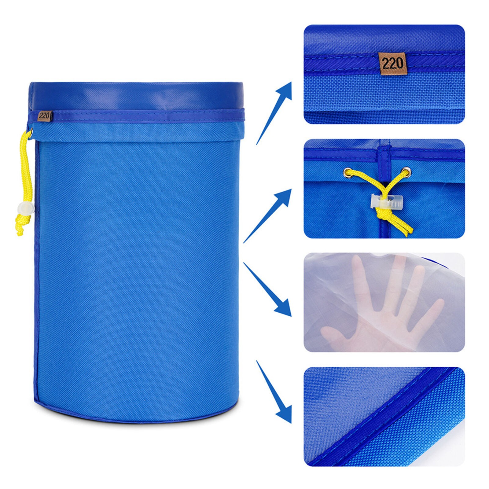 5PCS Bubble Bag 1-Gallon Herbal Hash Filter Ice Essence Extraction Kit