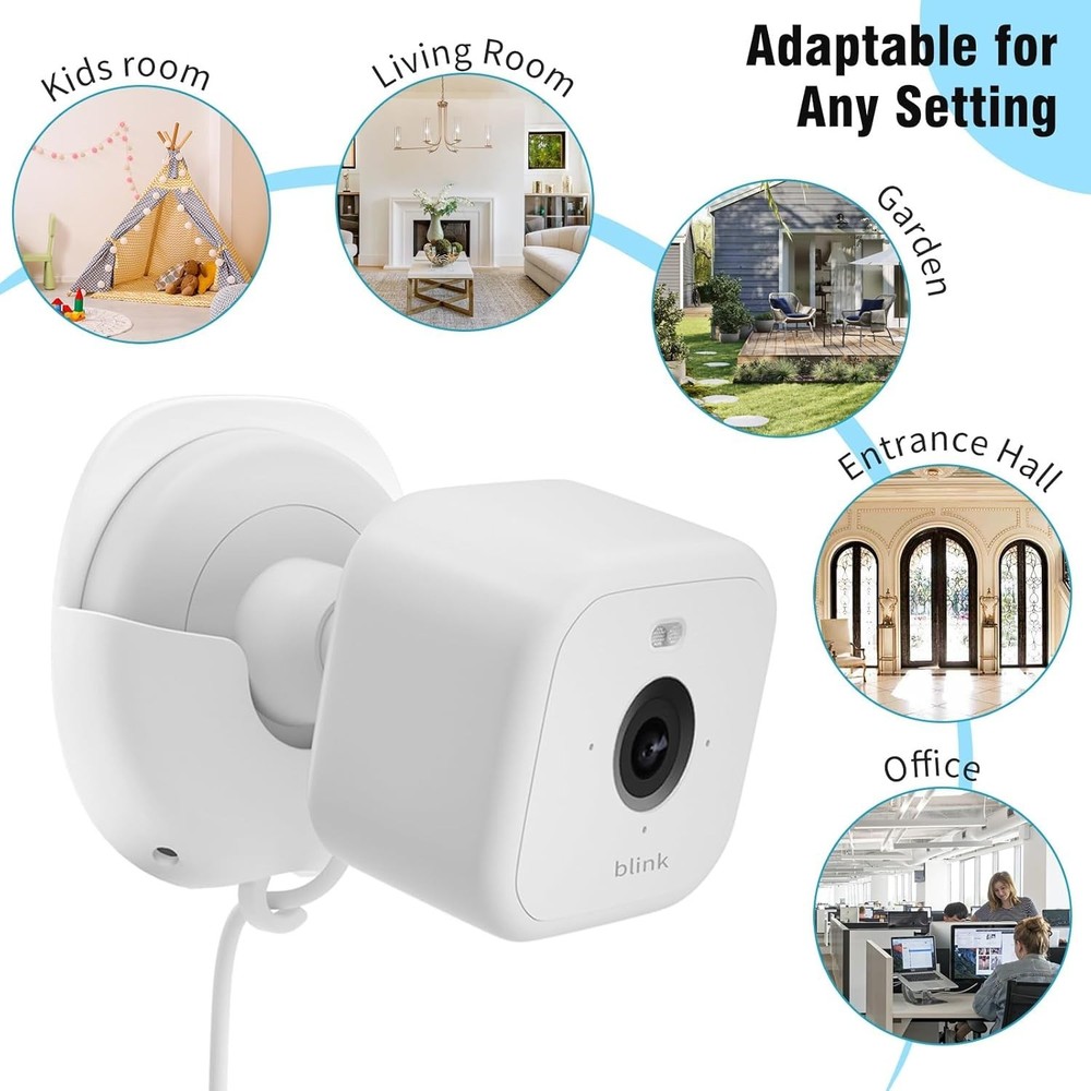 Blink Camera Wall Mount 3-Pack: No Drill, Easy Install, Damage-Free Solution