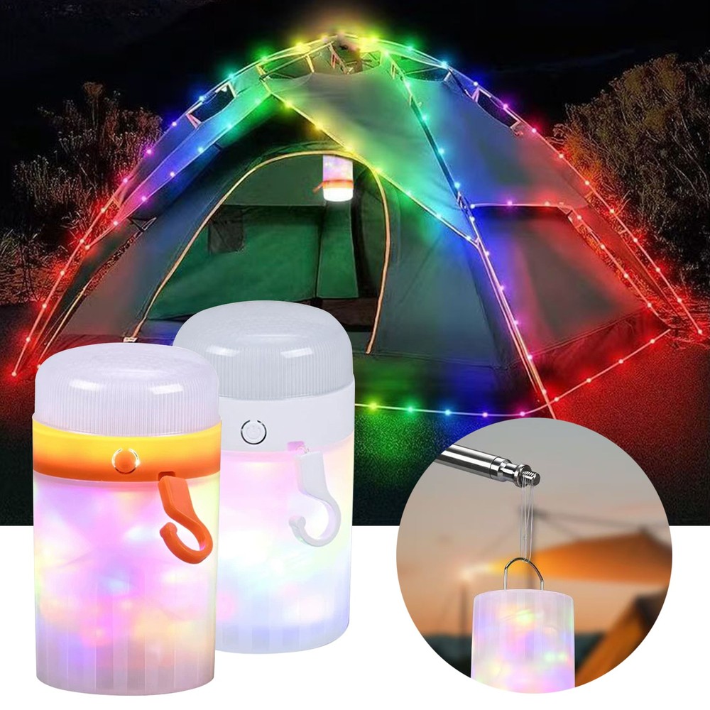 10M LED String Light Camping String Lights Outdoor Waterproof Portable Stowable