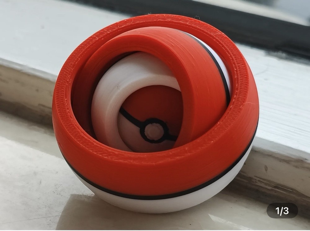 Pokeball Fidget Spinner - 3D Printed