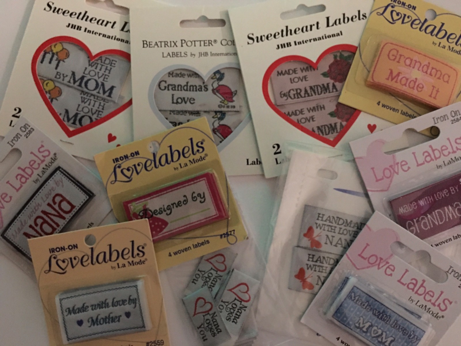 Made By Labels for your Creations, Iron on, Sew in, Tag-it - Choose your style