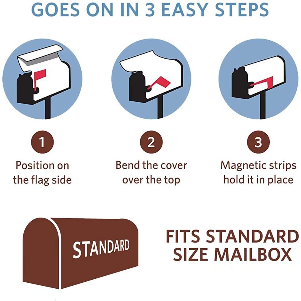 Custom Mailbox Magnetic Cover Post Letterbox Protective Wrap Waterproof