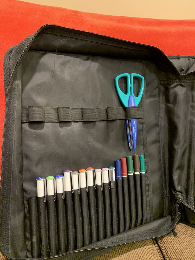 Creative Memories Carry Case With Pen Set And Scissors