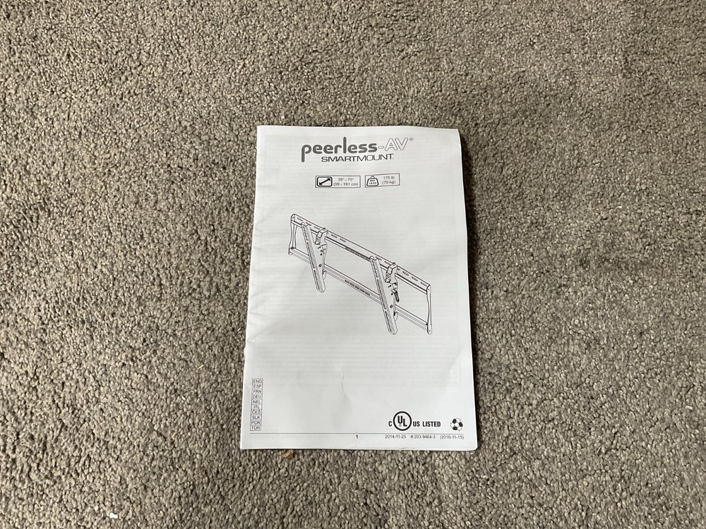 Peerless SmartMount Tilting Wall Mount 37-75" ST650P ✅❤️️✅❤️️ OPEN BOX