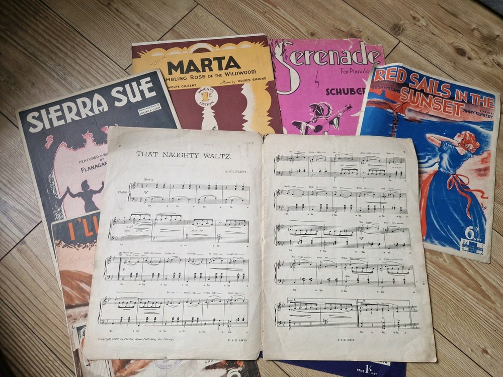Bundle Of Vintage Sheet Music
