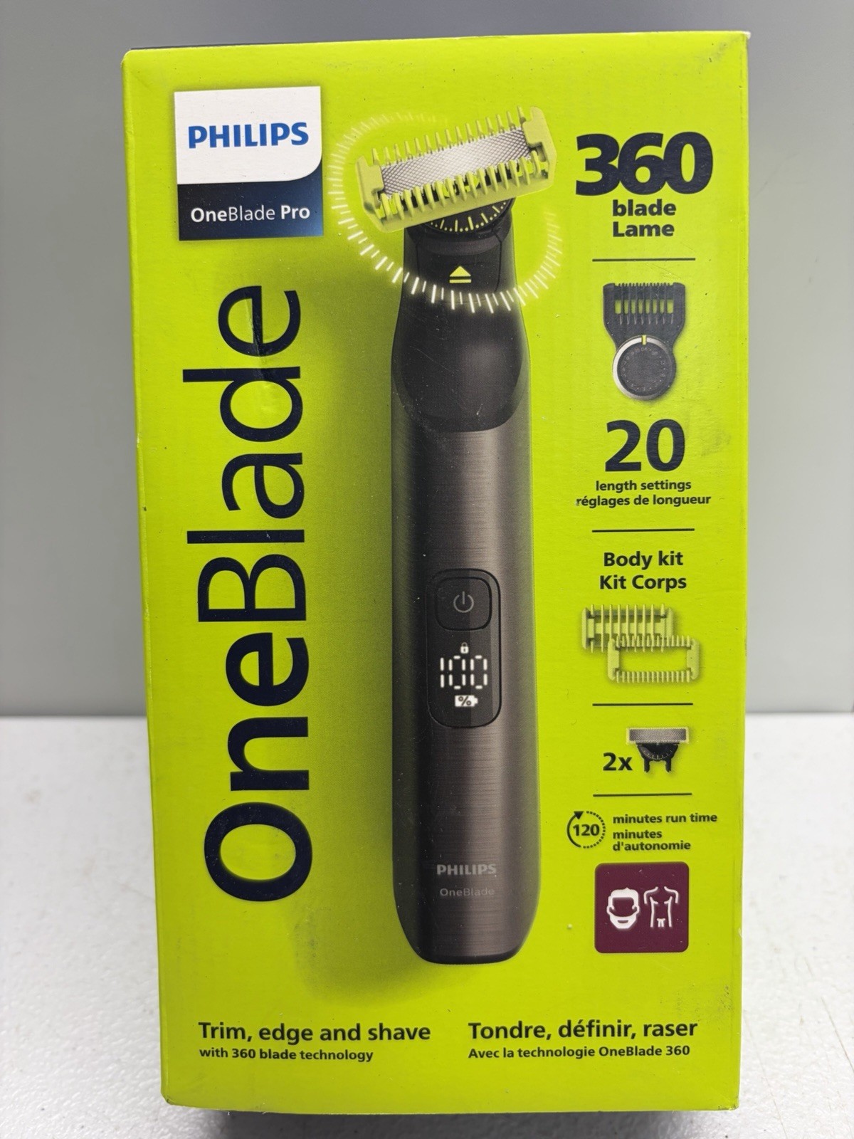 Philips Norelco - OneBlade 360 Pro Hybrid Face & Body Electric Trimmer QP6552/15