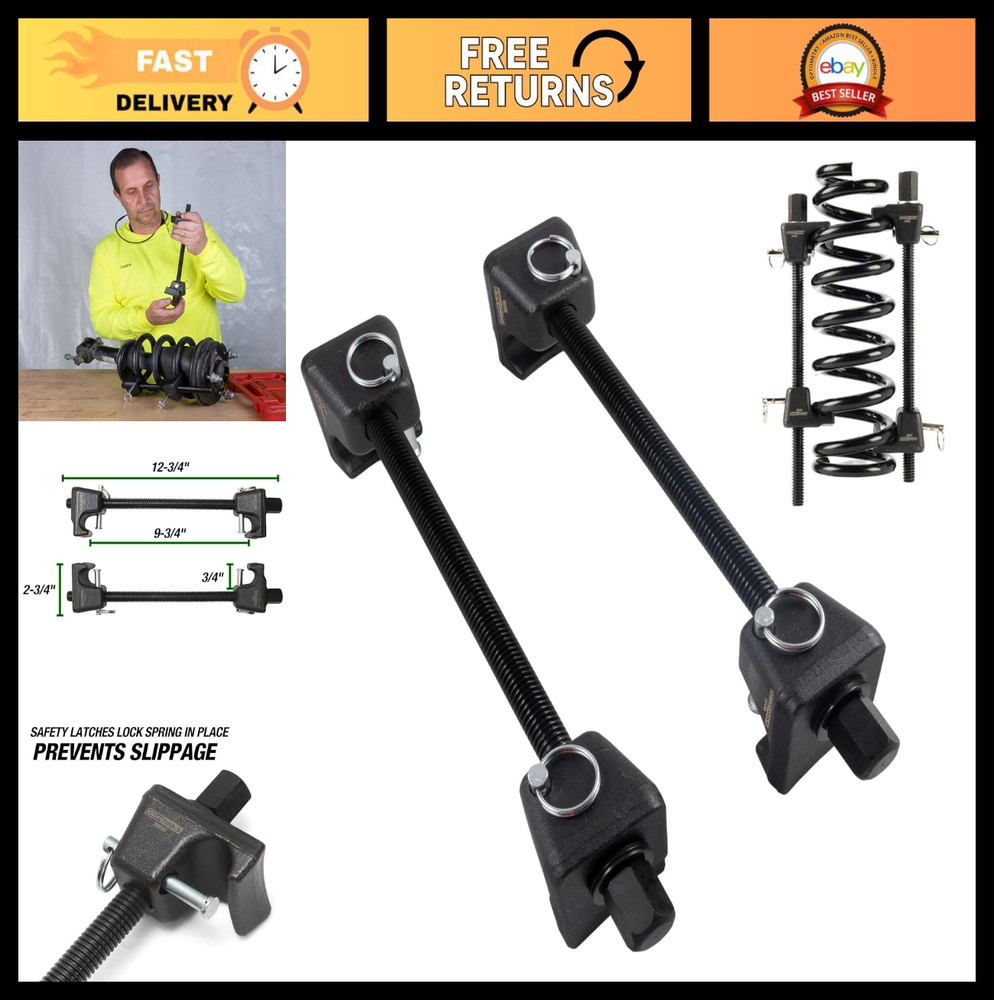 Coil Spring Compressor Tool - Safe MacPherson Strut & Coil Spring Maintenance