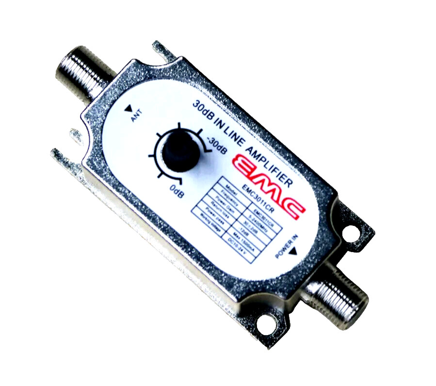 30dB ADJUSTABLE SATELLITE BOOSTER INLINE SIGNAL AMPLIFIER